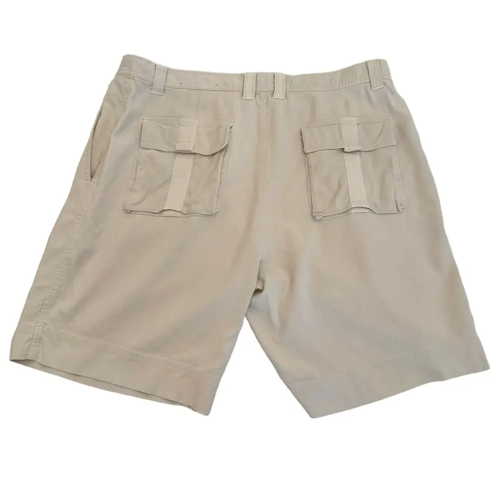 Axis Silk Flat Front Chino Shorts 38